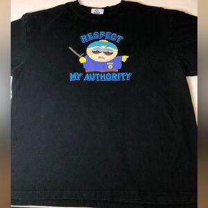 Comedy Central South Park Short Sleeve Black Graphic T-Shirt, Medium, pre-owned